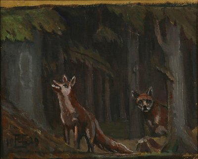 Zorros en el bosque de Poul Simon Christiansen